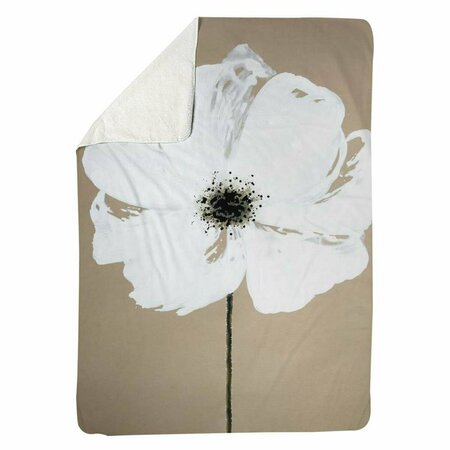 BEGIN HOME DECOR 60 x 80 in. Abstract Color Splash Flower-Sherpa Fleece Blanket 5545-6080-FL281
